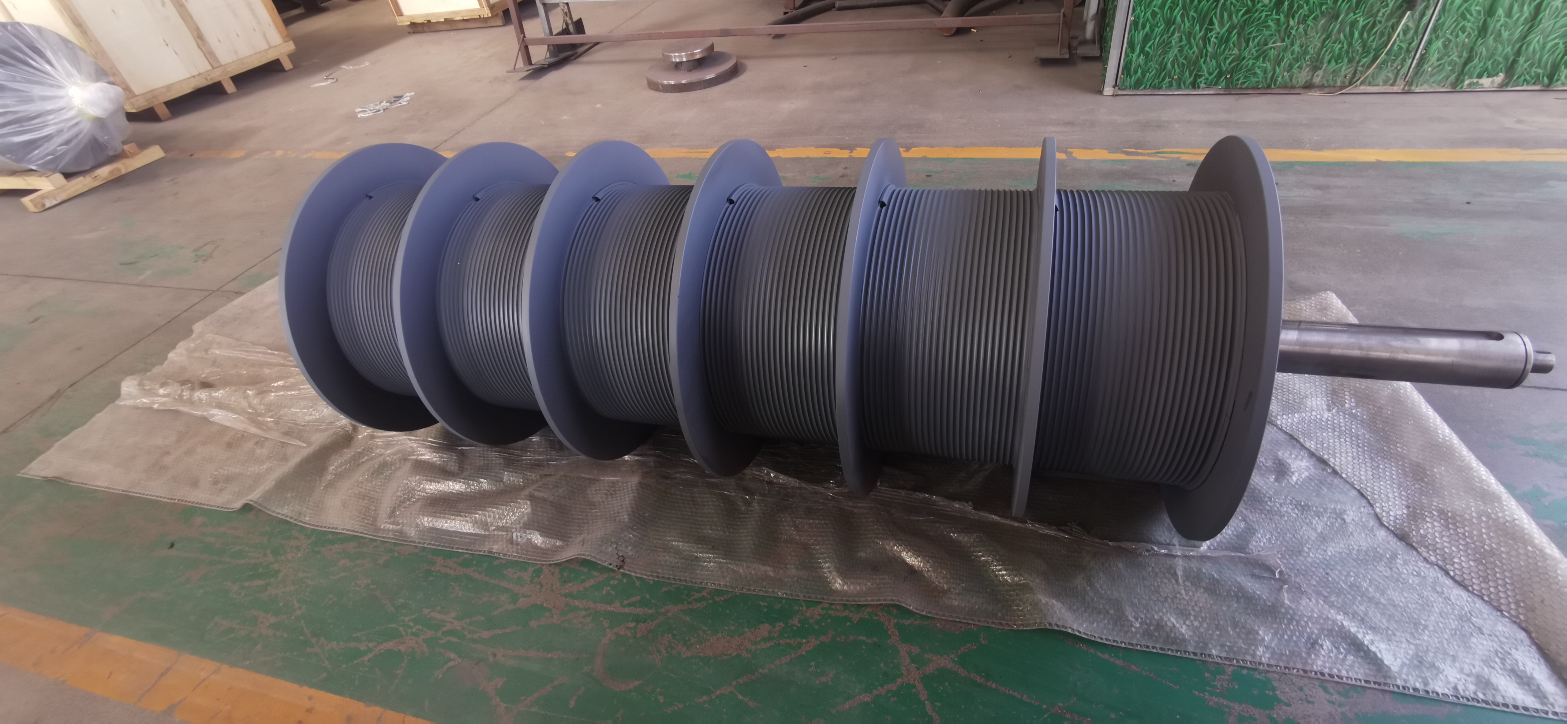 6-section Lebusg rooved drum for MBU(building maintenance unit)和WCM(window clean machine)